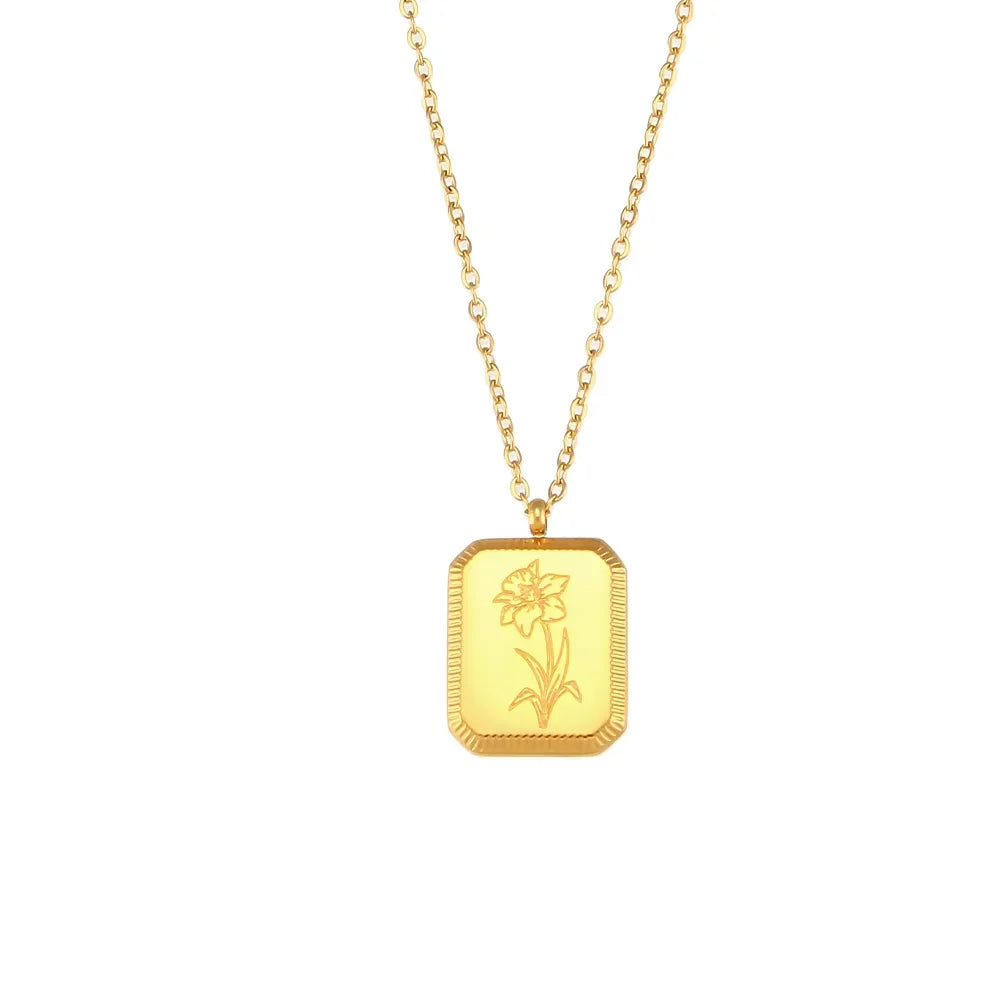 Golden Floral Necklace