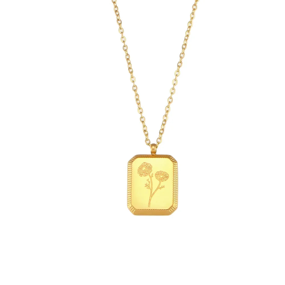Golden Floral Necklace