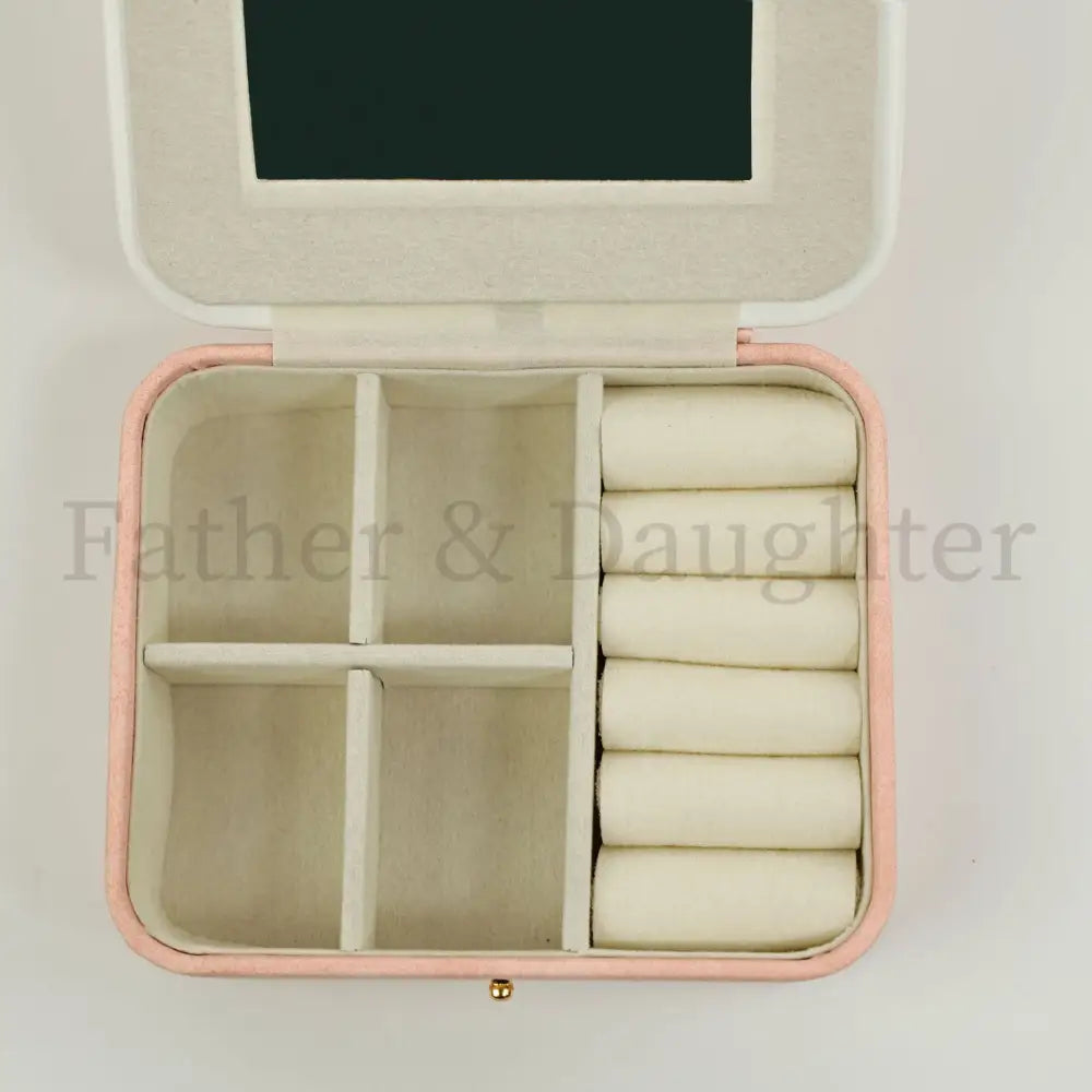 Velvet Travel Jewellery Case with Mirror